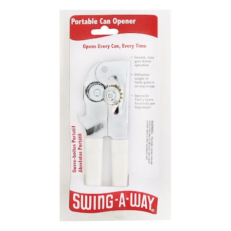 Swing-A-Way Swing-A-Way White Steel Manual Portable Can Opener 407WH
